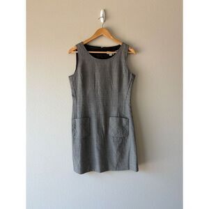 ann taylor vintage houndstooth sleeveless mini dress